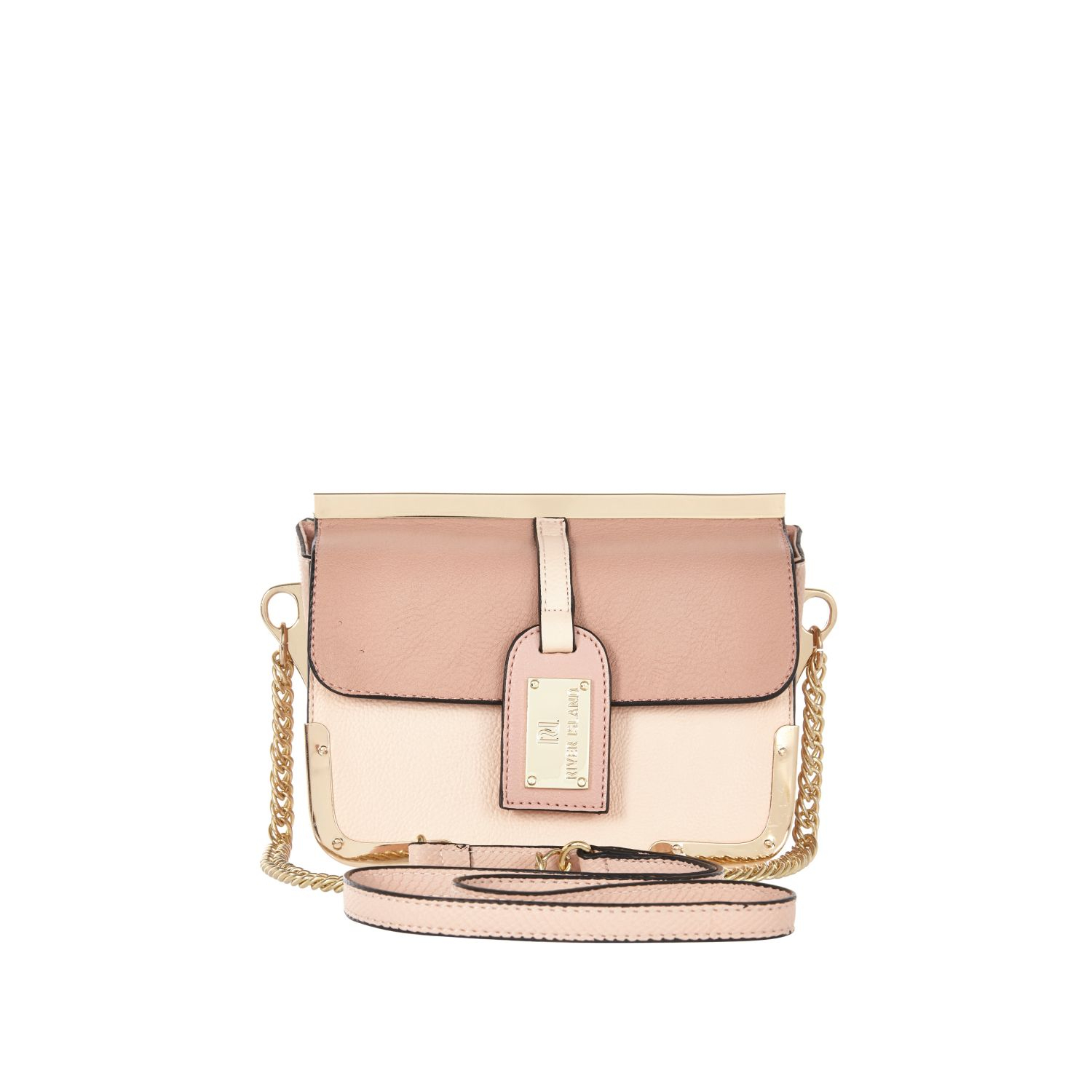 River Island Pink Mini Luggage Tag Cross Body Bag in Pink | Lyst