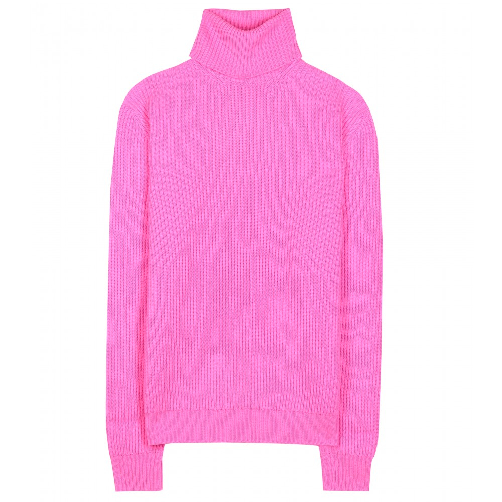 Bottega Cashmere Turtleneck Sweater in Pink (red) Lyst