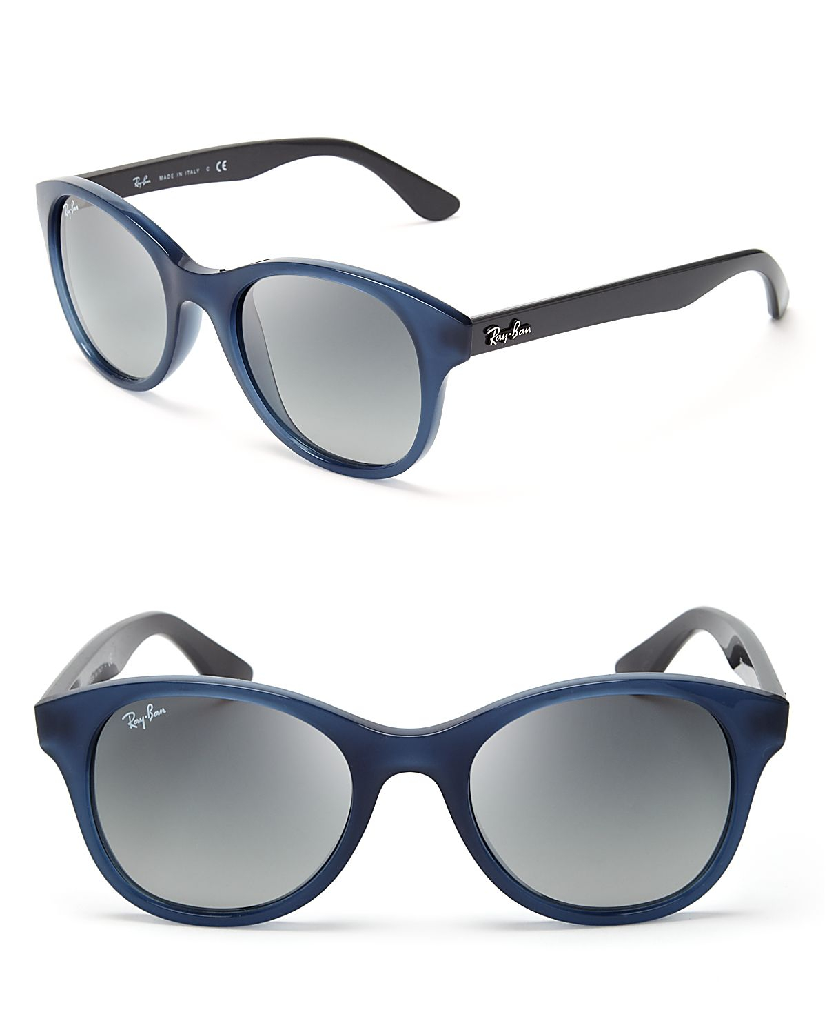 ray ban round blue polarized sunglasses