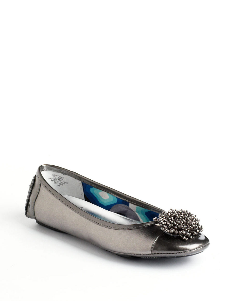 pewter ballet flat