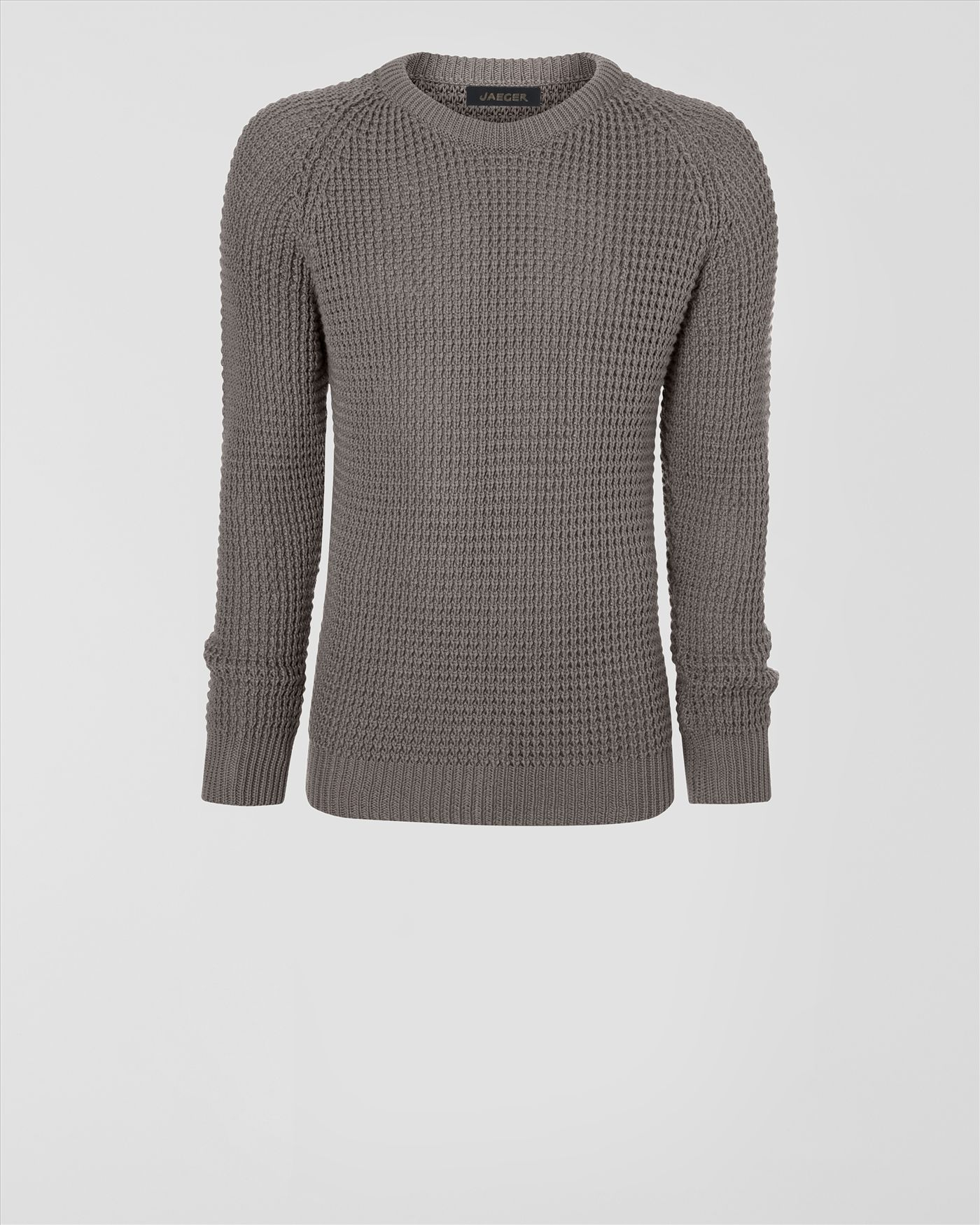 Jaeger British Waffle Stitch Sweater in Gray for Men (Light Grey) Lyst