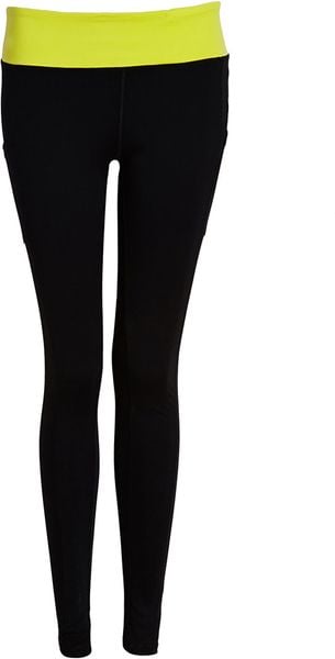 Forever 21 Sidepocket Skinny Workout Leggings in Yellow (Blacklime ...