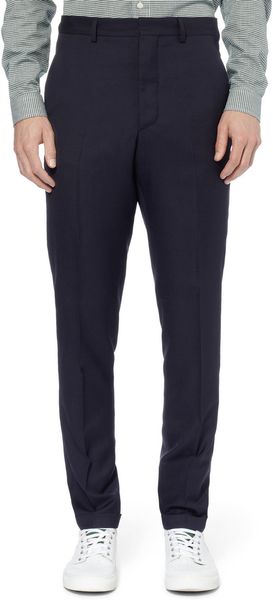 mens navy wool trousers