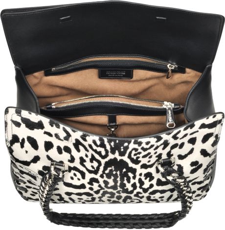 Roberto Cavalli Regina Small Animal Print Leather Satchel in Animal | Lyst