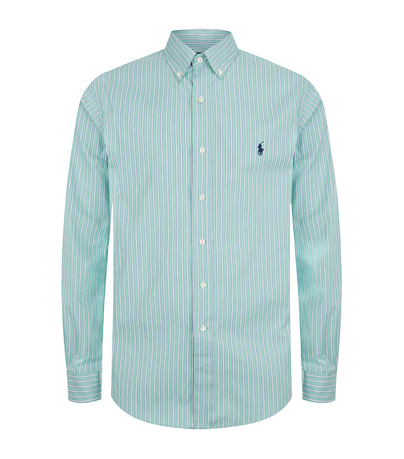 Polo Ralph Lauren Custom Fit Multi Stripe Dress Shirt in Blue for Men