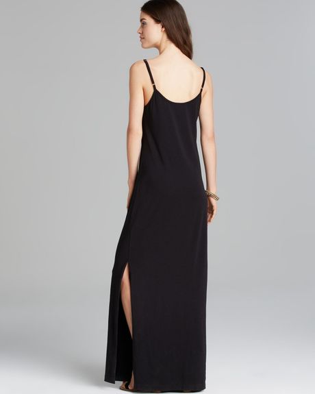 Splendid Maxi Dress Spaghetti Strap in Black