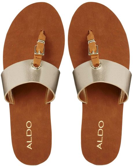 aldo tan flat sandals