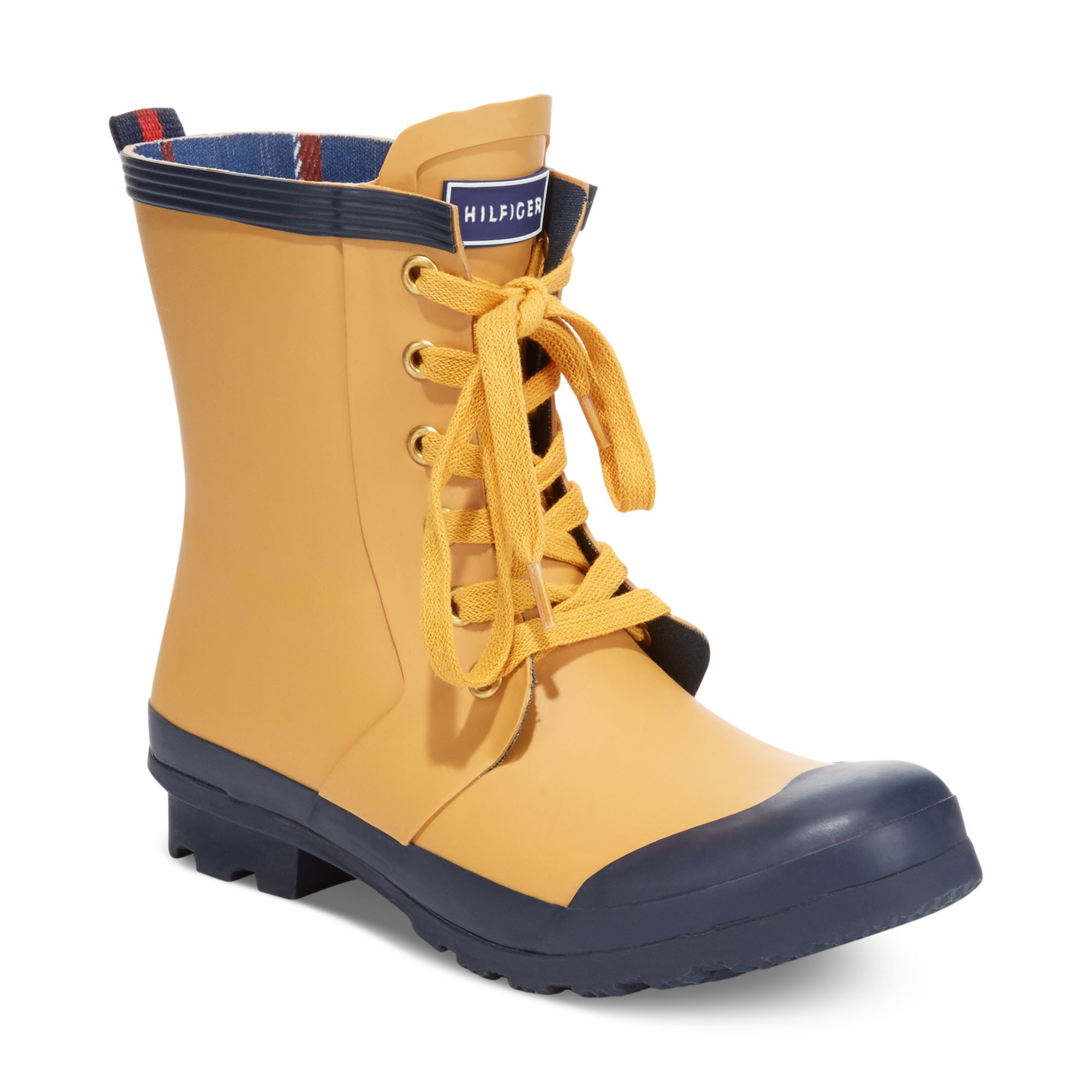 Tommy Hilfiger Renegade Rain Booties in Yellow Lyst