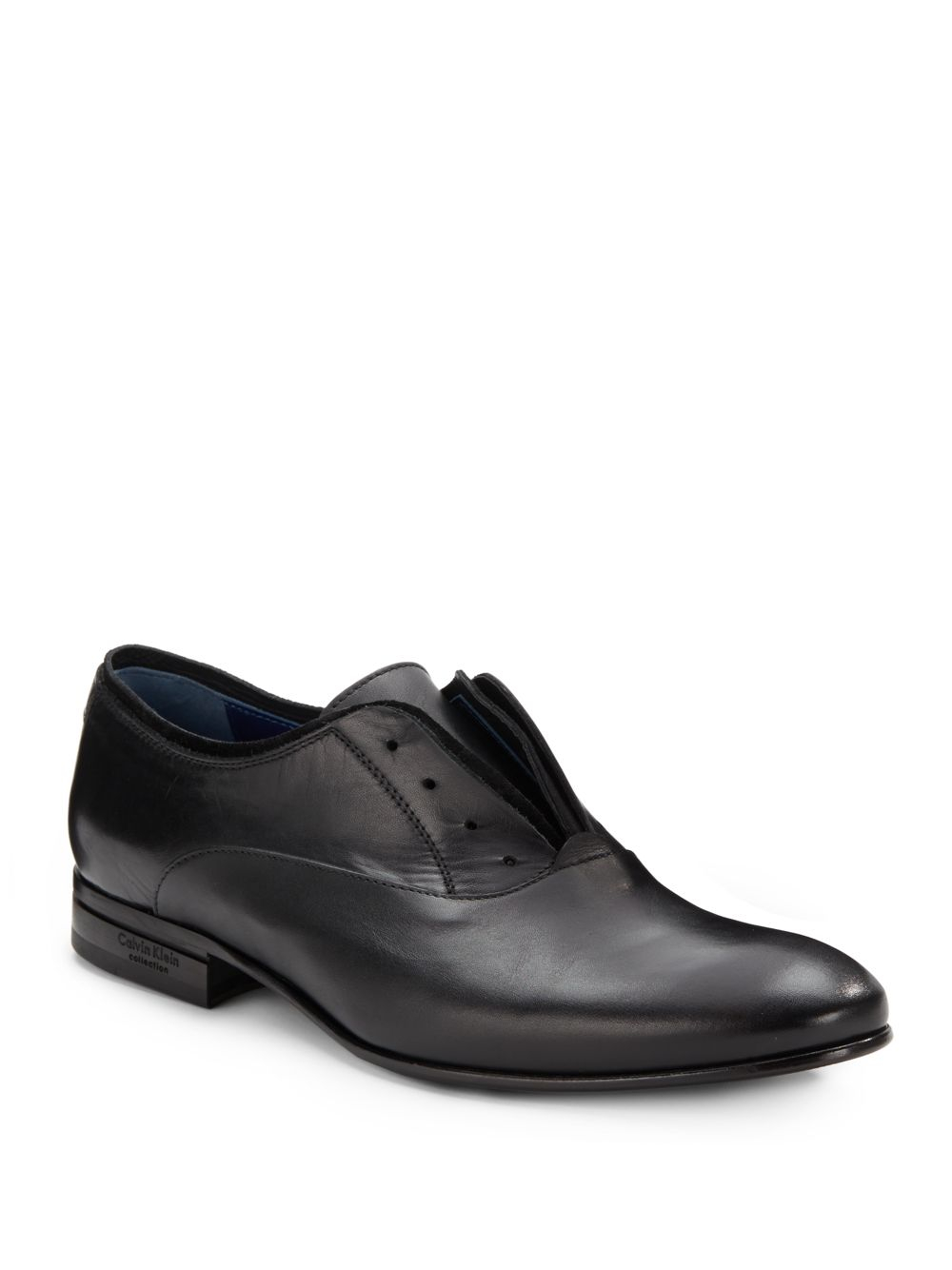 calvin klein mens black suede shoes