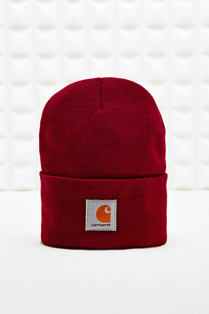 Carhartt Cordovan Beanie Hat in Burgundy in Red for Men (MAROON) | Lyst