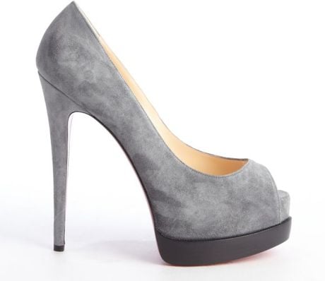 louboutin grey suede