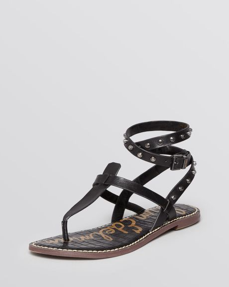 sam-edelman-black-flat-thong-gladiator-sandals-gabriela-flat-sandals ...