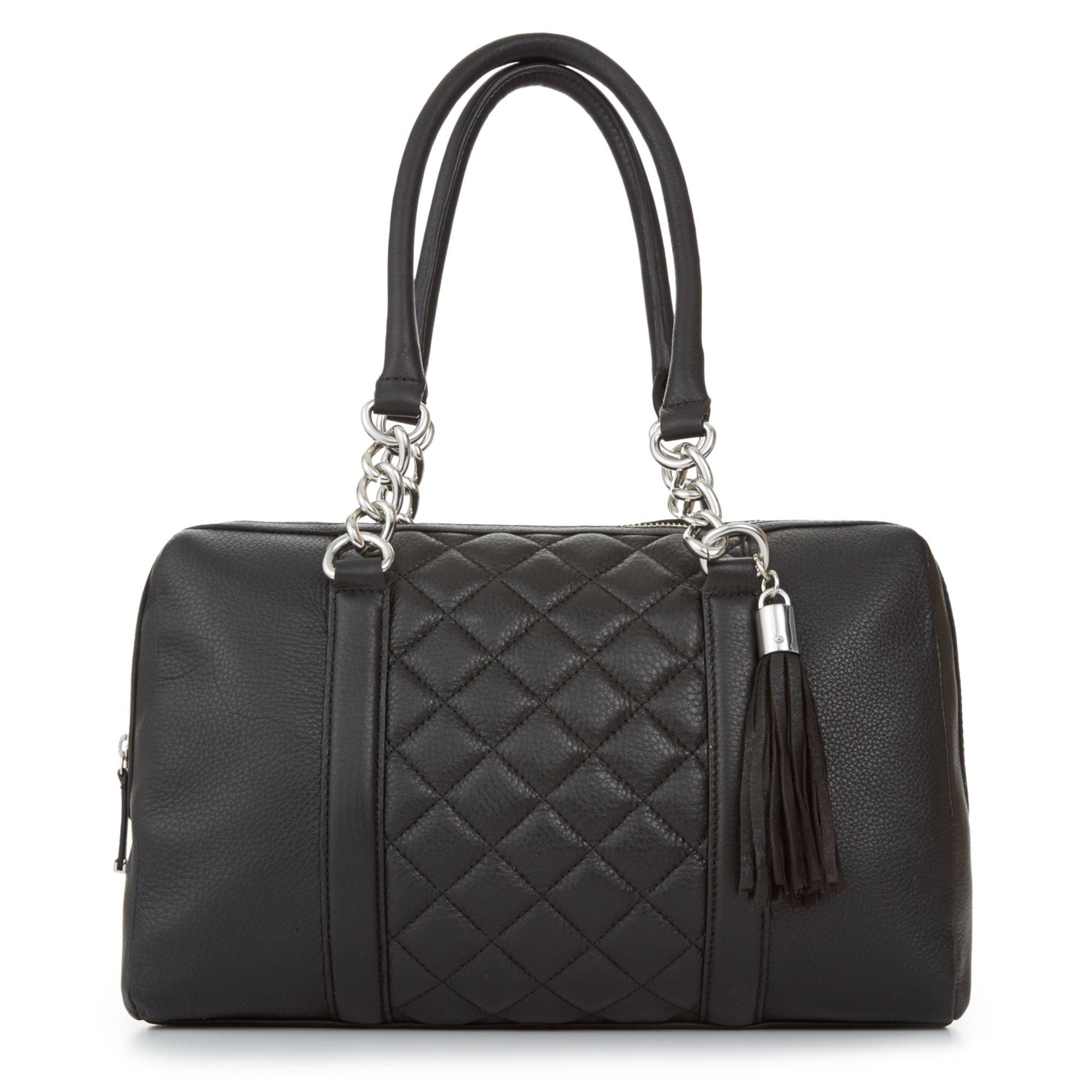 Calvin Klein Geneva Pebble Satchel in Black (Black/Silver) Lyst