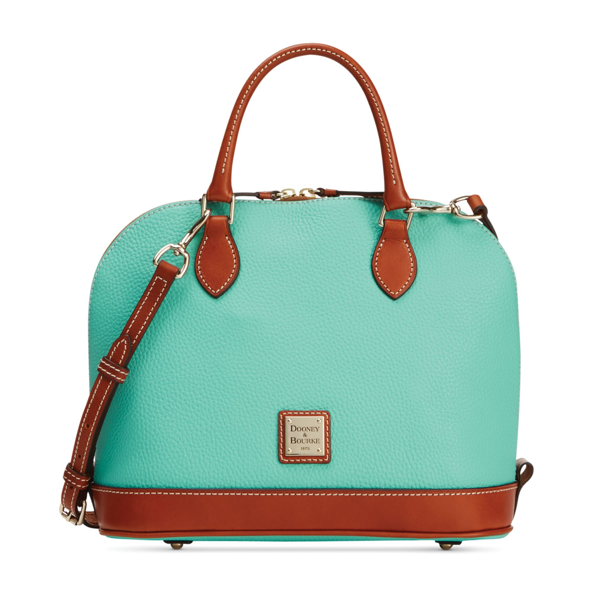 Dooney & Bourke Zip Top Satchel in Blue Lyst