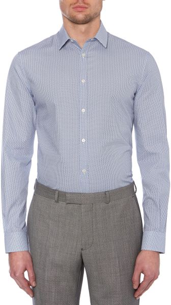 Kenneth Cole Clove Geo Print Shirt in Blue for Men - Lyst
