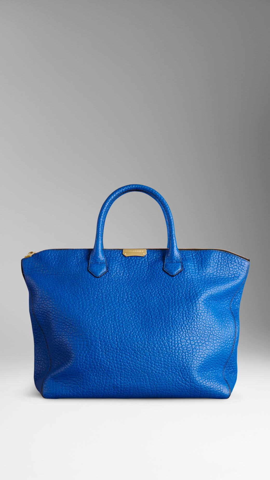 Burberry Large Signature Grain Leather Tote Bag in Blue (ultramarine blue) | Lyst