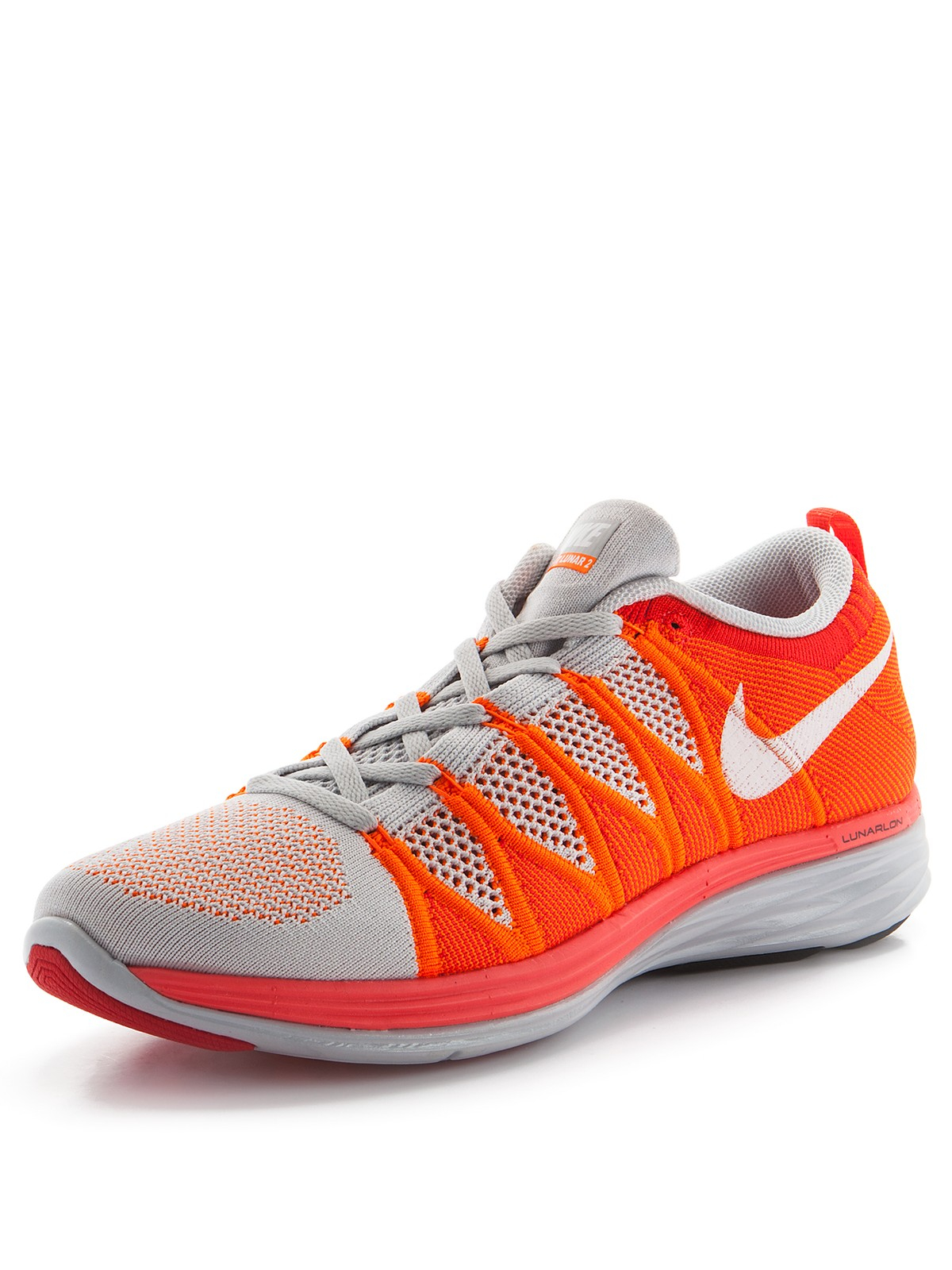 Nike Flyknit Lunar 2 Mens Running Trainers in Orange for Men (white