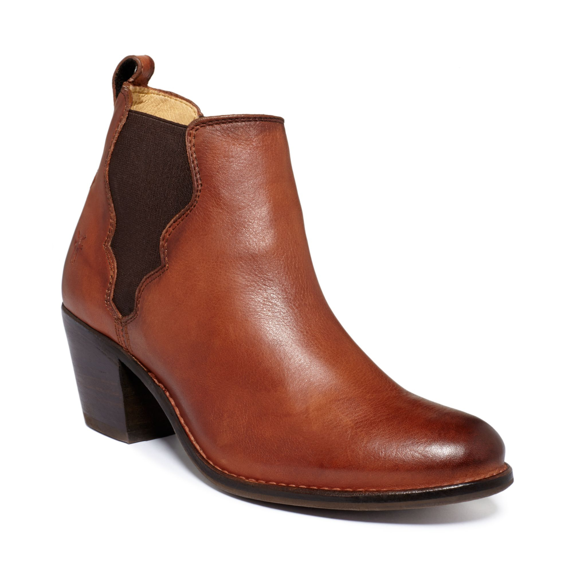 Frye Womens Jackie Double Gore Booties in Brown (Saddle) | Lyst