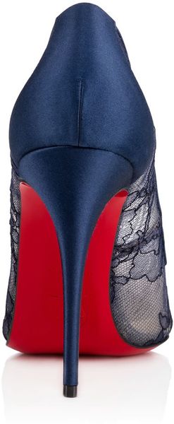 blue satin louboutin