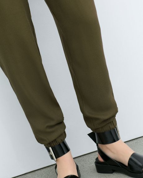 zara trousers with belt