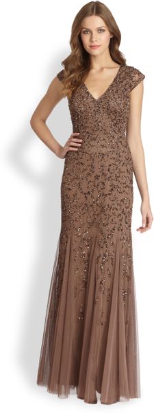 aidan mattox embellished gown
