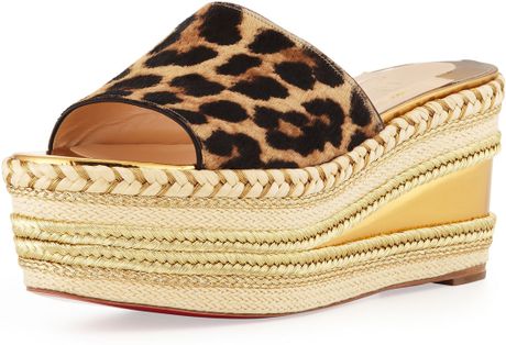 christian louboutin leopard sandals