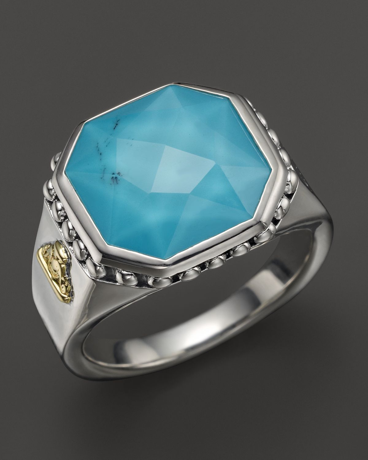Lagos Turquoise Doublet Ring in Silver (Turquoise) Lyst