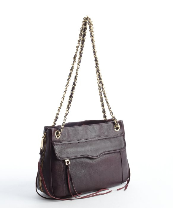 Rebecca Minkoff Cherry Leather Swing Chain Strap Crossbody Bag in Black | Lyst