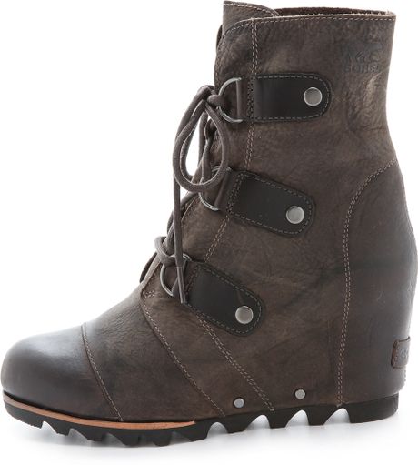 sorel joan of arctic wedge boot black