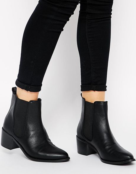 Asos Roar Chelsea Ankle Boots in Black | Lyst