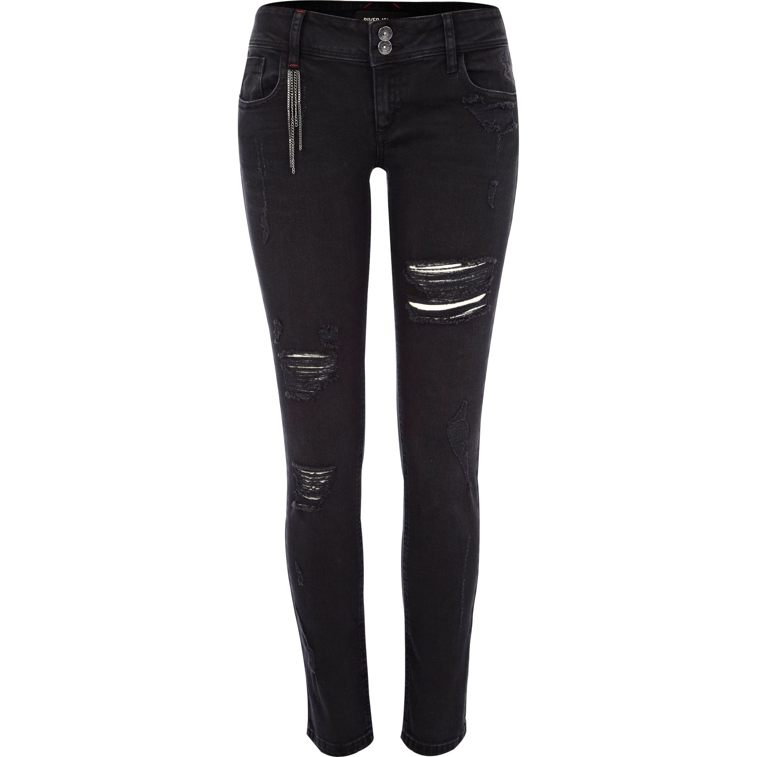 River Island Black Ripped Matilda Skinny Jeans In Black Lyst