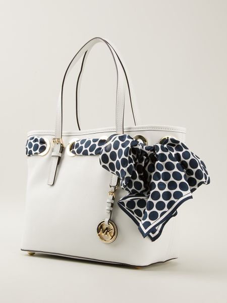 michael kors jet set tote white