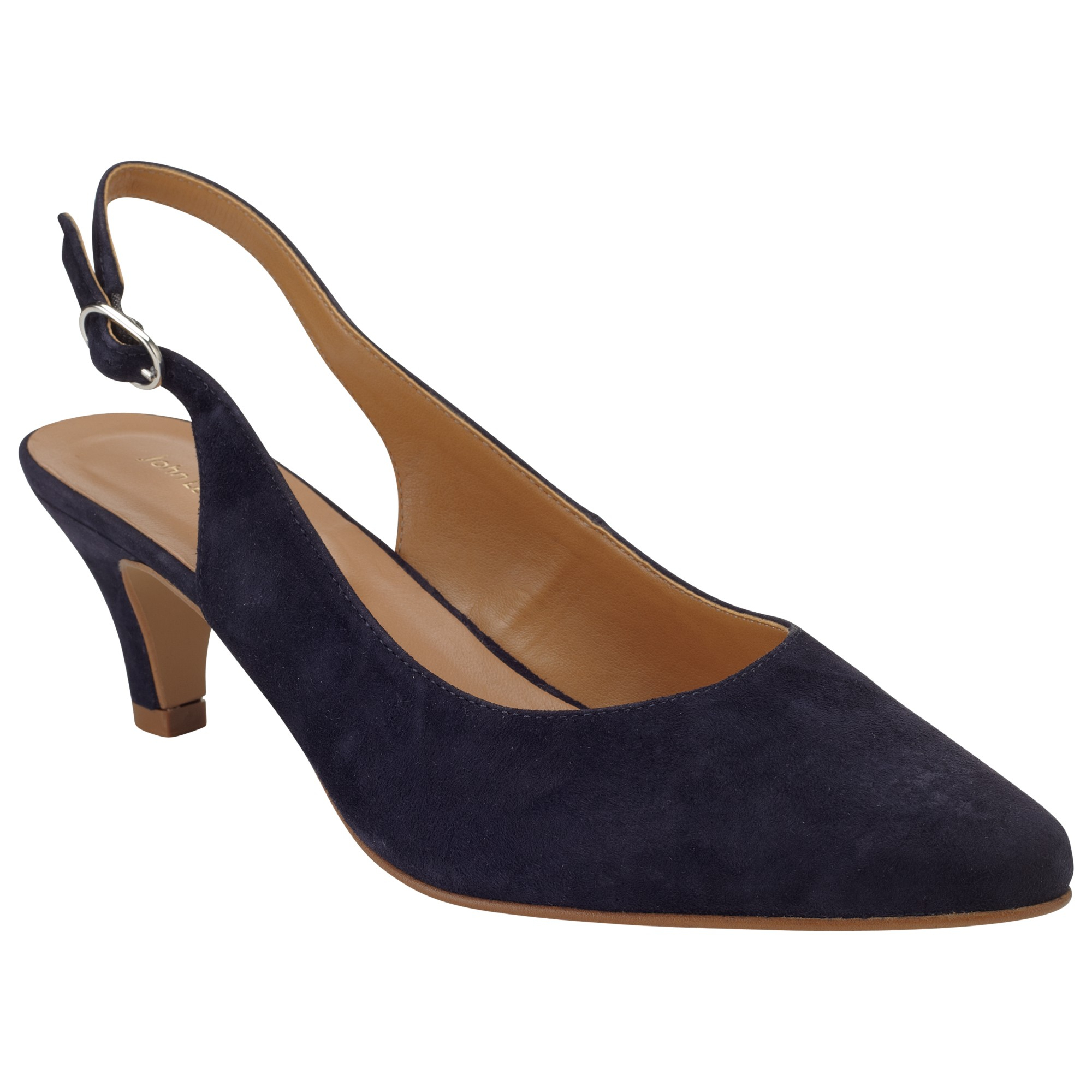 John Lewis Grace Suede Court Shoes in Blue (navy)