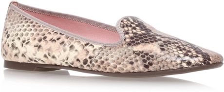 snake print ballerinas