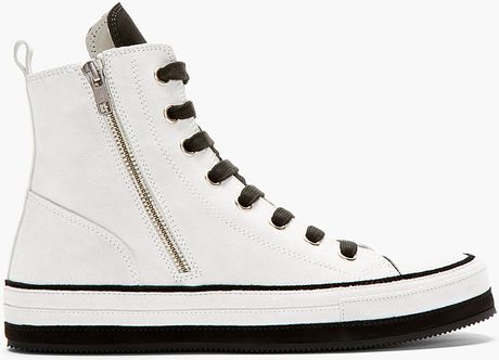 black and grey high tops