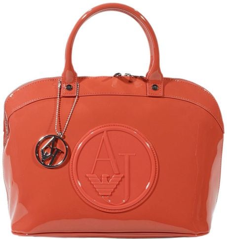 orange armani bag