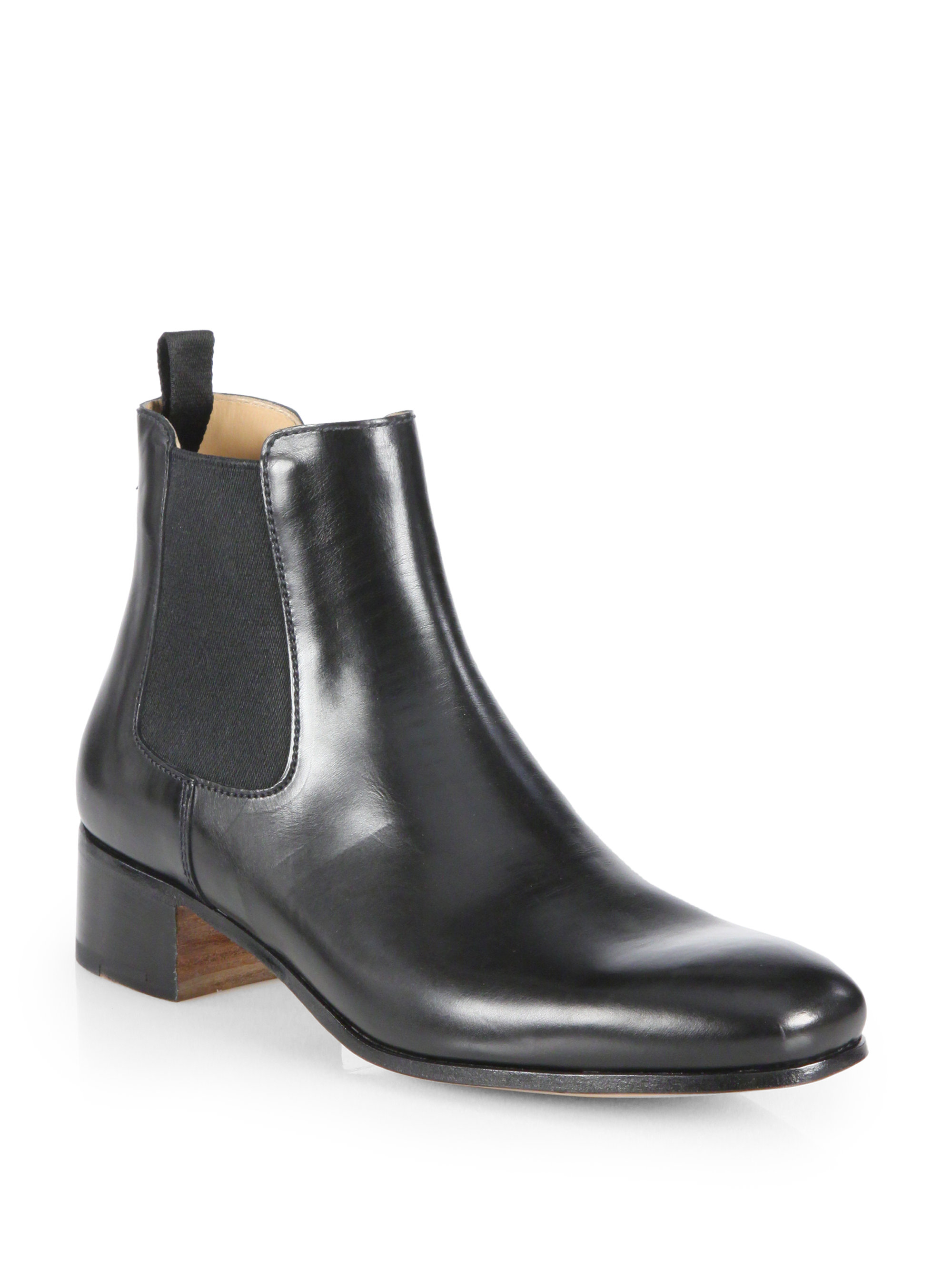 Prada Leather Chelsea Boots In Black For Men Nero Black Lyst