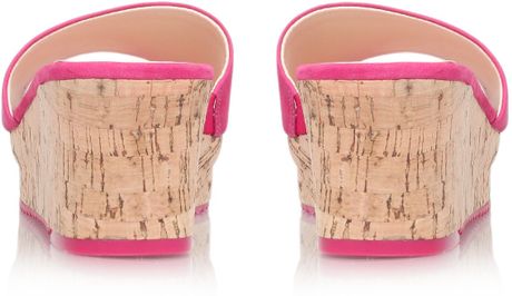 Nine West Confetty Mid Wedge Heel Sandals in Pink | Lyst