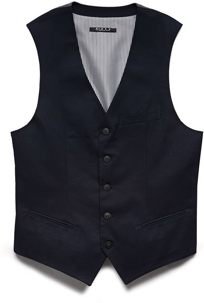 Forever 21 Casual Twill Vest in Blue for Men (NAVY) | Lyst