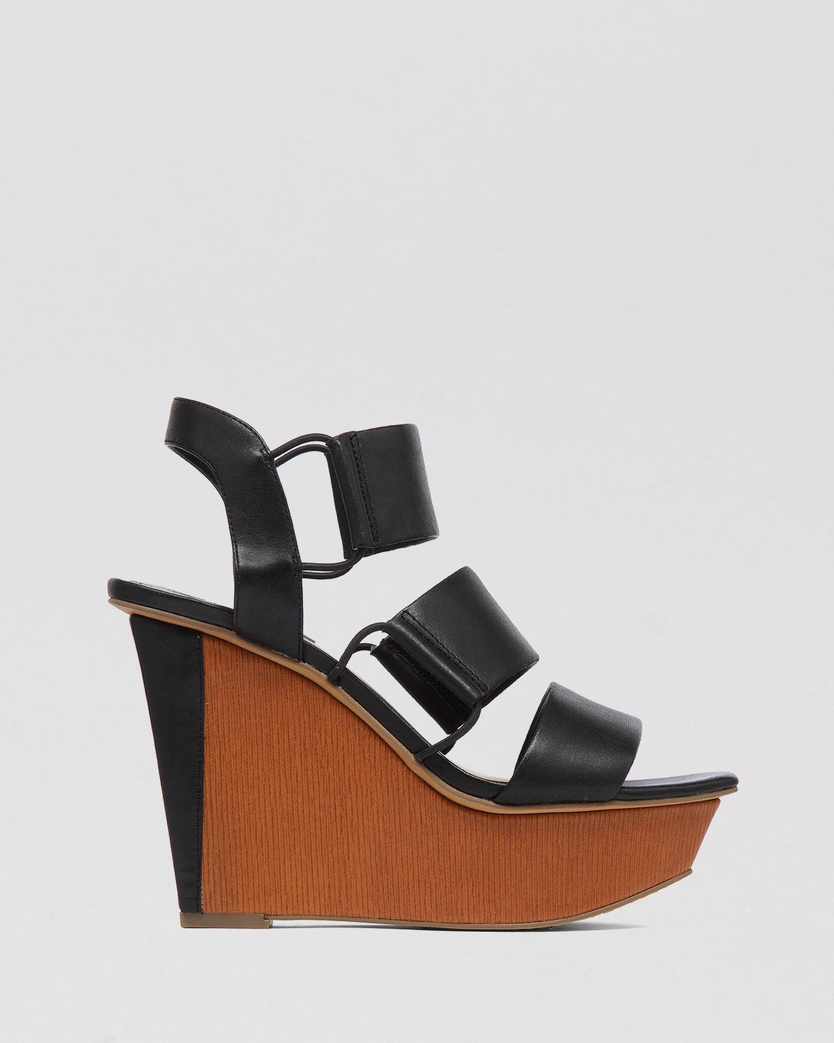 Vince Camuto Open Toe Platform Wedge Sandals Niskera in Black Lyst