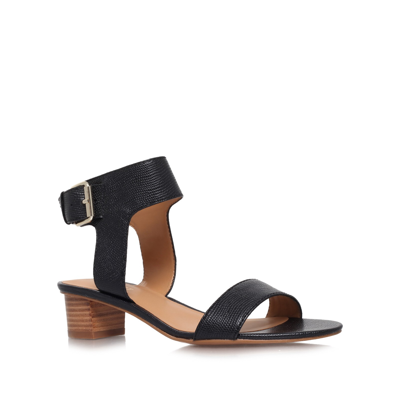 Nine West Tasha Low Heeled Sandals in Black | Lyst