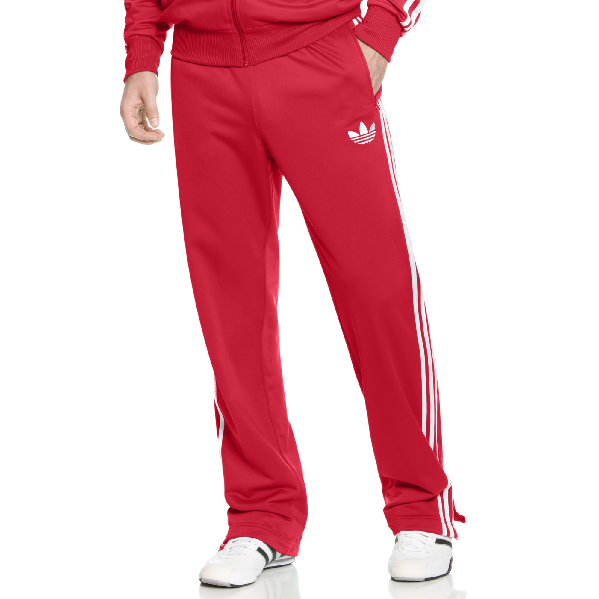 Adidas Adi Firebird Track Pants in Red for Men (light scarlet/ white