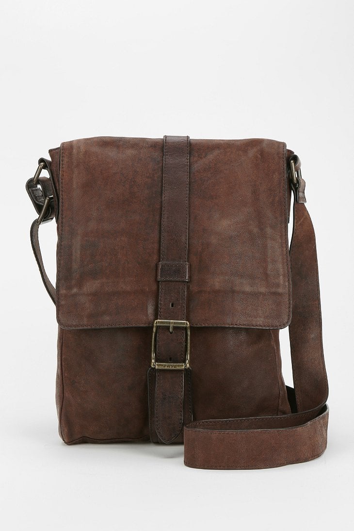 Frye Logan Small Leather Messenger Bag in Brown | Lyst