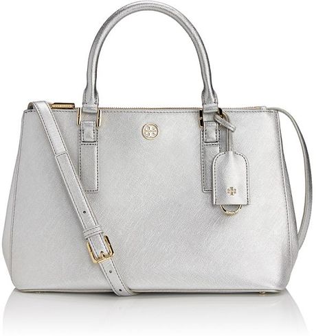 tory burch robinson mini double zip tote