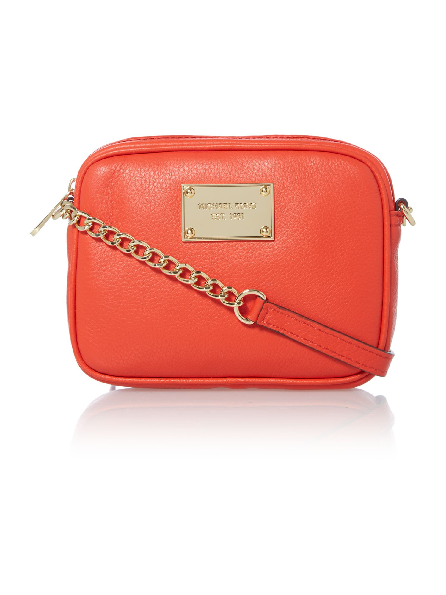 Michael Kors Jet Set Item Orange Cross Body Bag in Orange ...