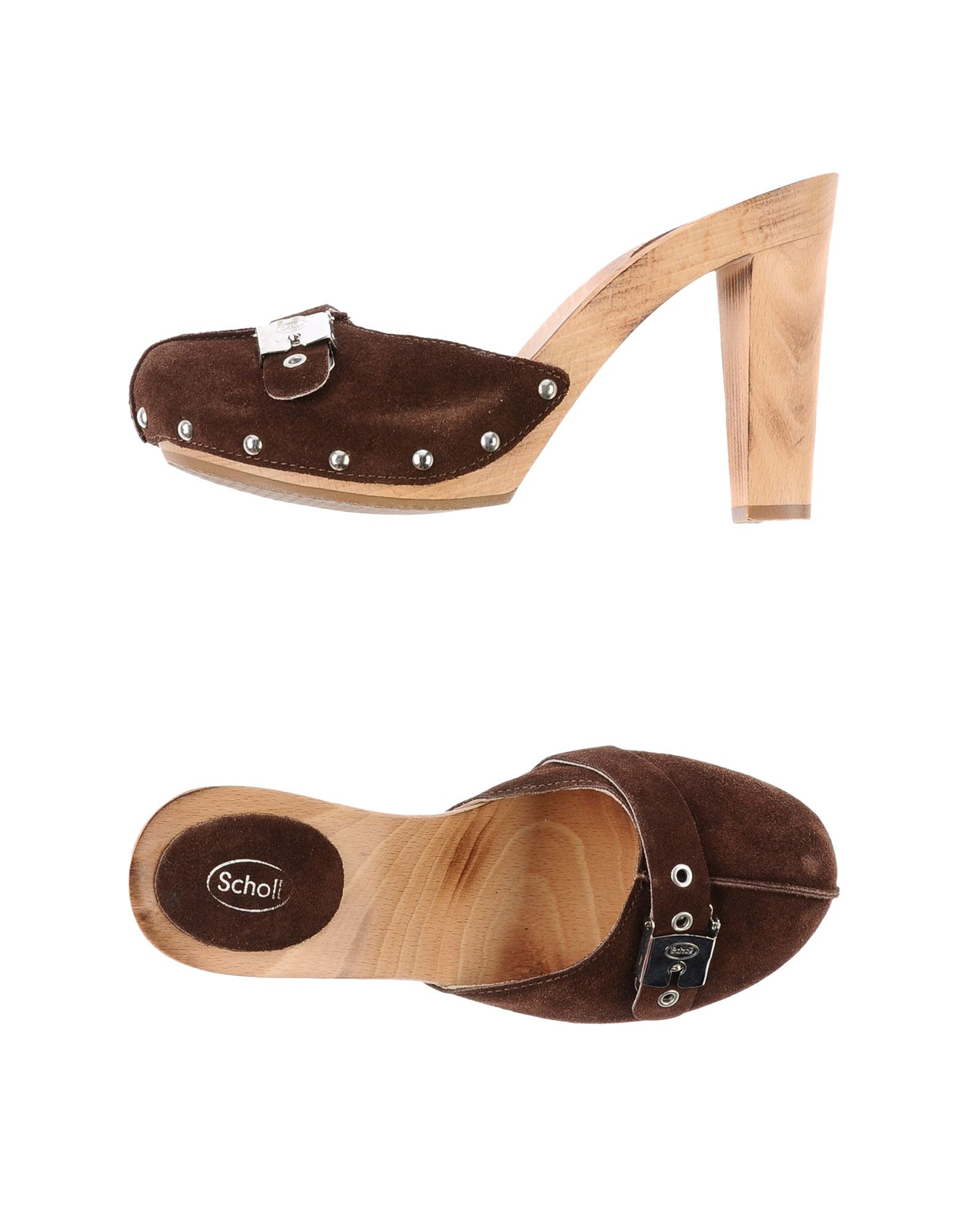 brown open toe mules