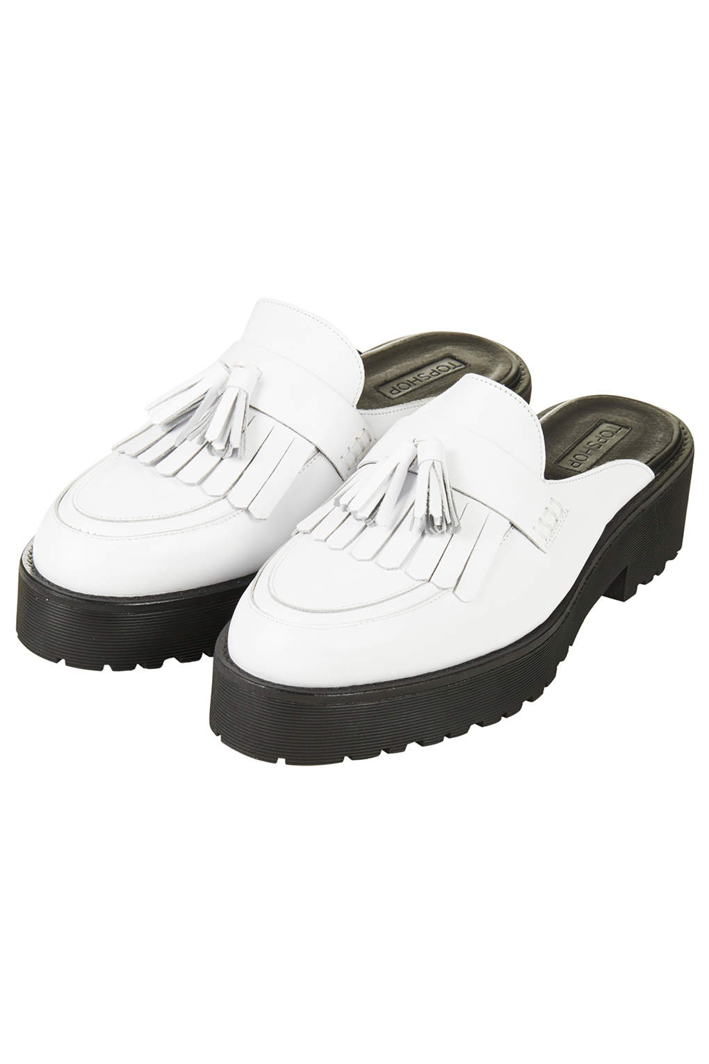 white mule loafers