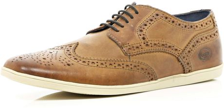 rubber sole brown brogues