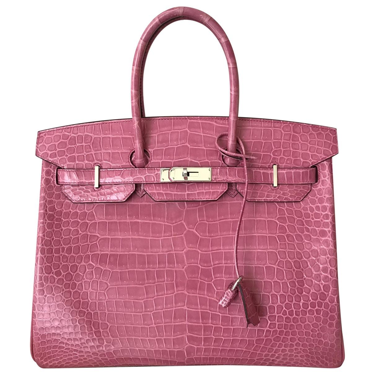 Hermes Pink Alligator Birkin Bag IUCN Water