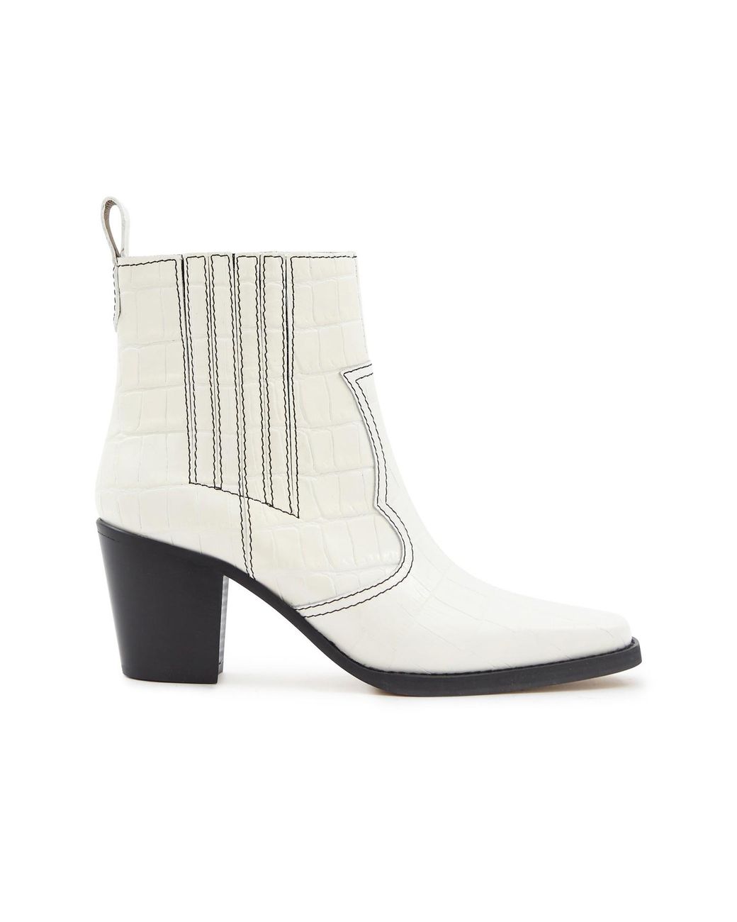 ganni western suede ankle boots